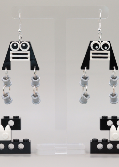 Quirky Lego Earrings | Funny Face Earrings | Block Your Ears