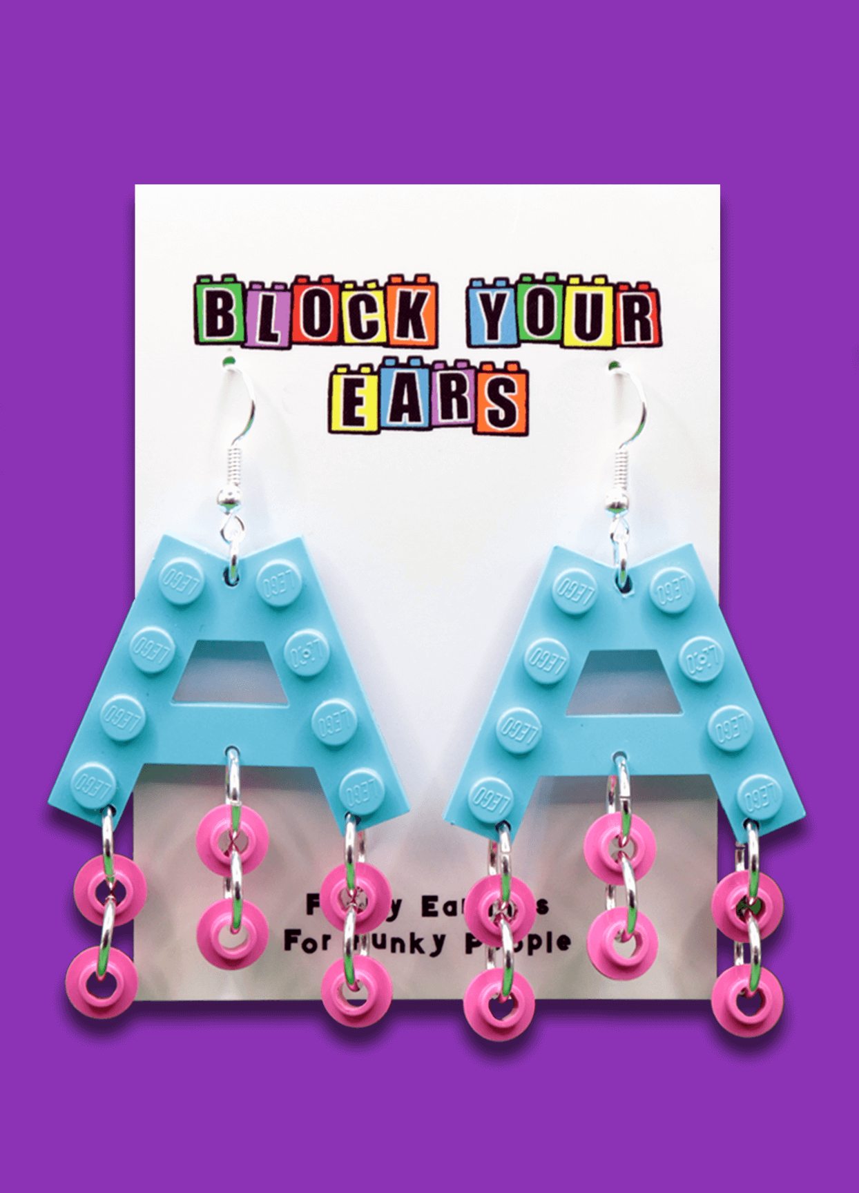 Lego Statement Earrings | Colourful Lego Earrings | Block Your Ears