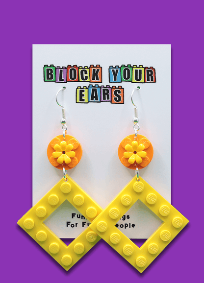 Geometric Lego Earrings | Teacher Earrings | Block Your Ears