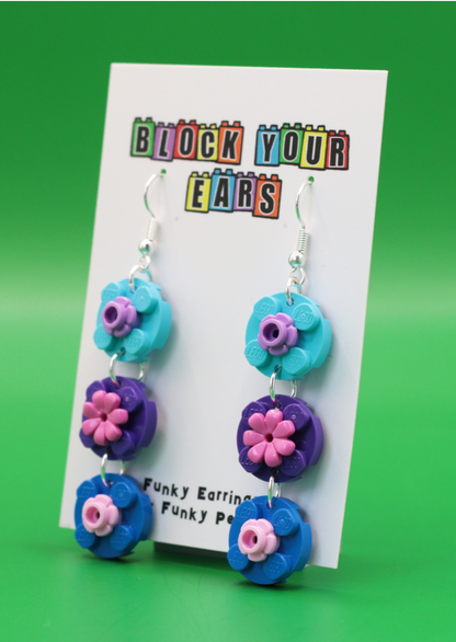 Mini Flower Earrings | Lego Bricks Earrings | Block Your Ears