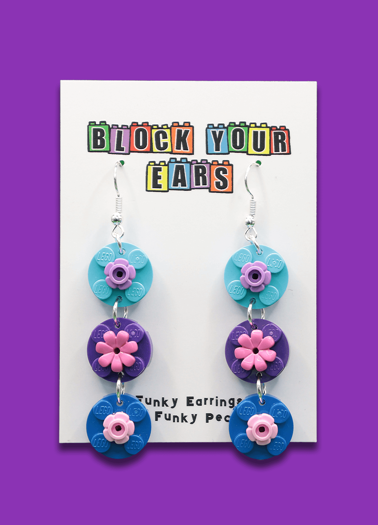 Mini Flower Earrings | Lego Bricks Earrings | Block Your Ears