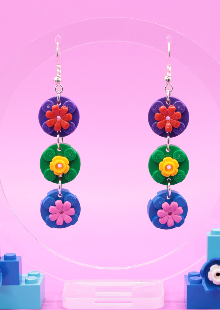 Mini Flower Earrings | Lego Bricks Earrings | Block Your Ears