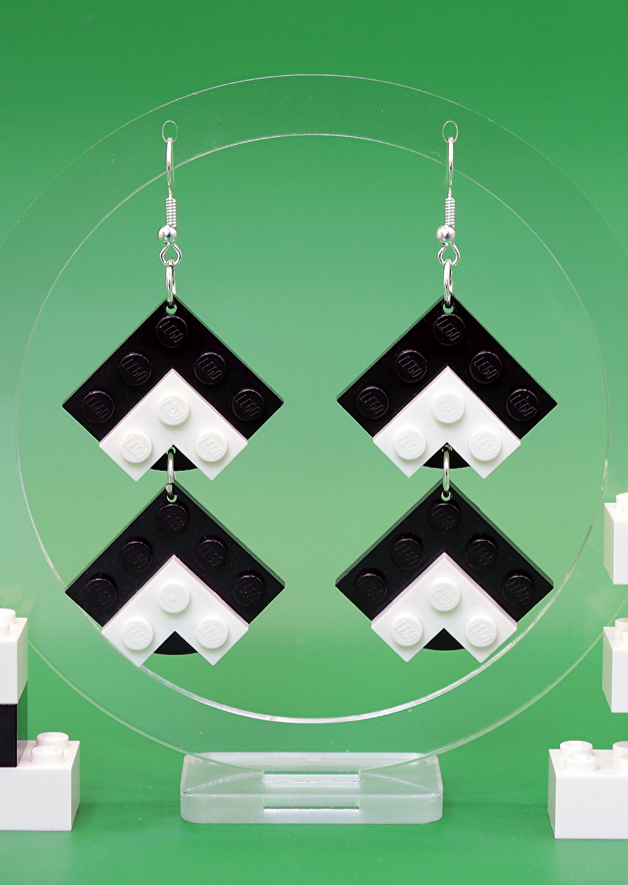 Geometric Dangle Earrings | Genuine Lego Bricks | Block Your Ears