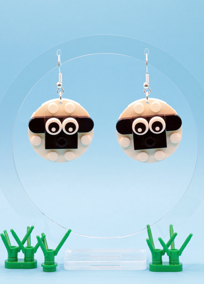 Cute Sheep Earrings | Handmade Lego Earrings | Block Your Ears