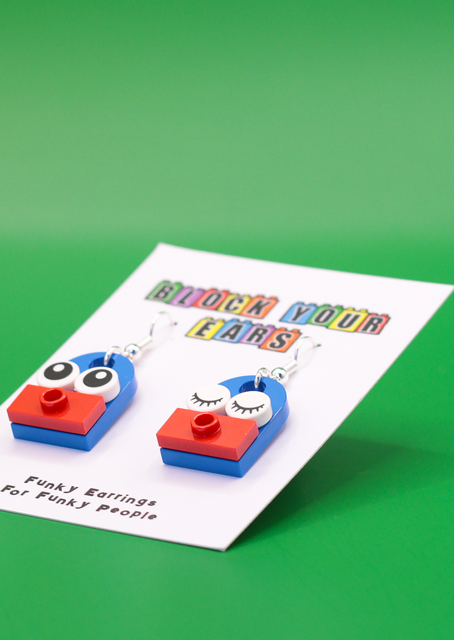 Cute Quirky Face Earrings | Block Your Ears