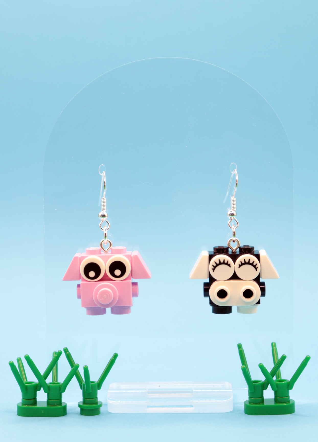 Pig and Cow Earrings | Cute Pair Earrings | Block Your Ears