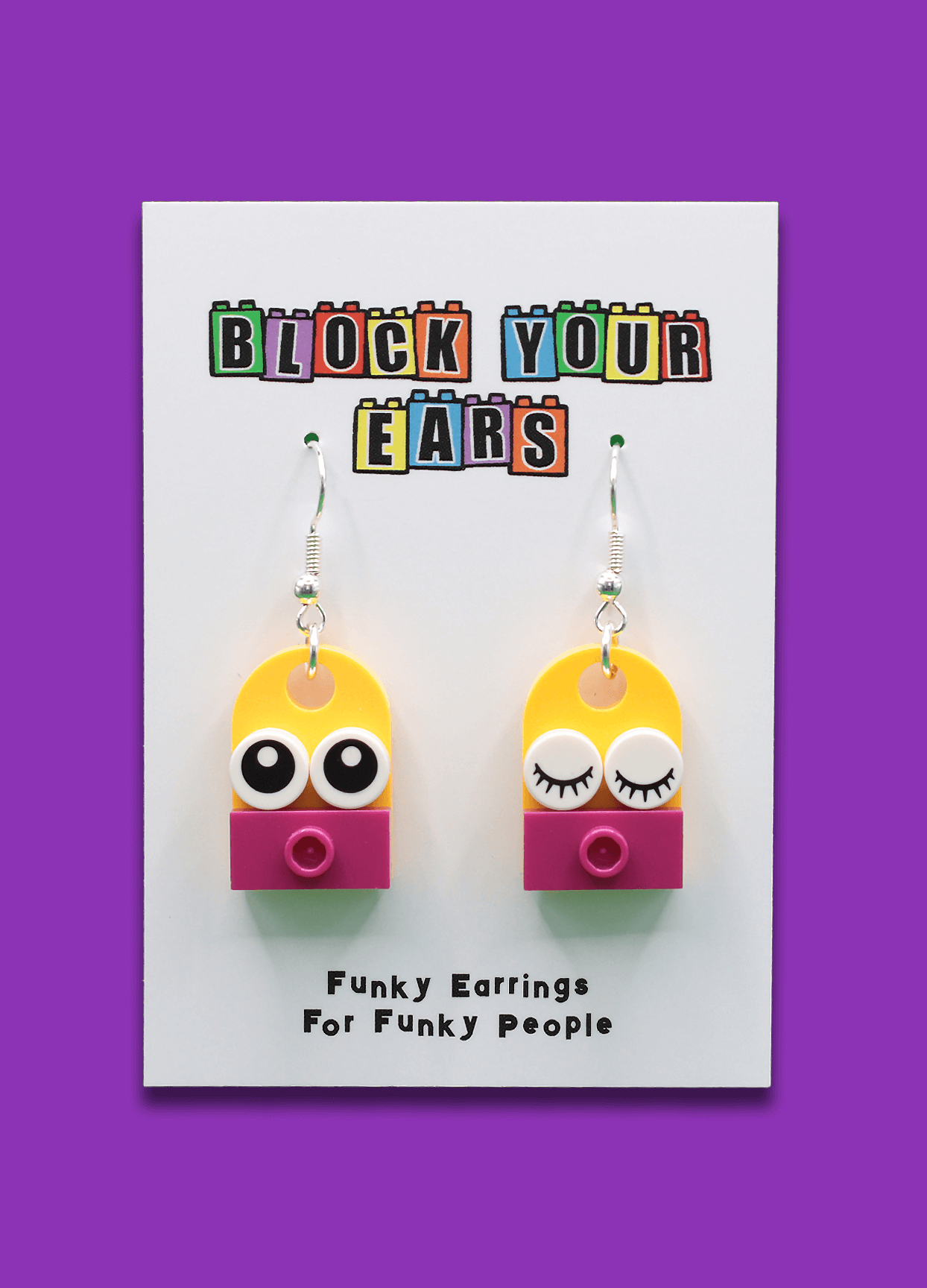 Cute Quirky Face Earrings | Block Your Ears